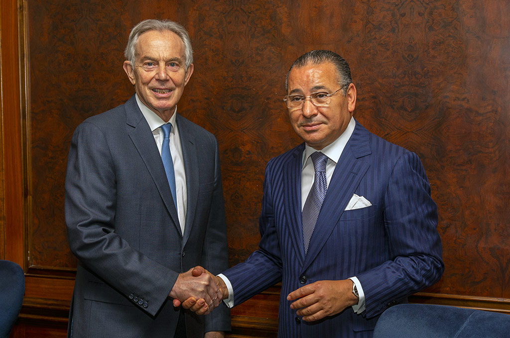 Chairman kamel Ghribi with H.E. Tony Blair, Executive Chairman, Institute for Global Change