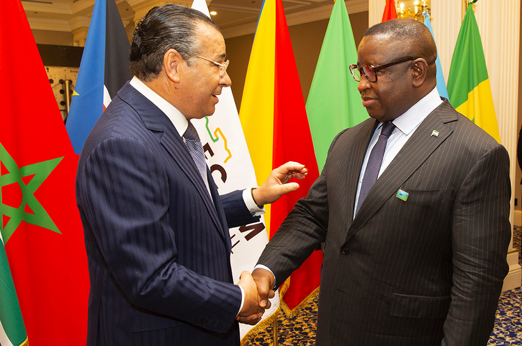 Chairman Kamel Ghribi with  H.E. Julius Maada Bio, President, Republic of Sierra Leone