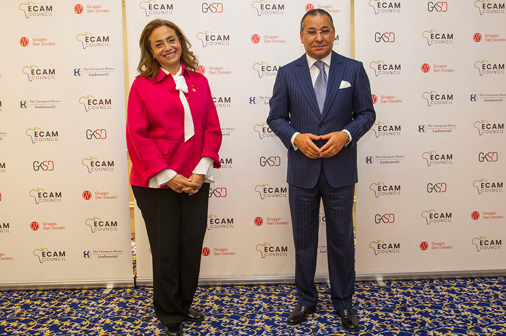 Chairman Kamel Ghribi with  H.E. Amani Abou-Zeid, African Union Commissioner for Infrastructure and Energy
