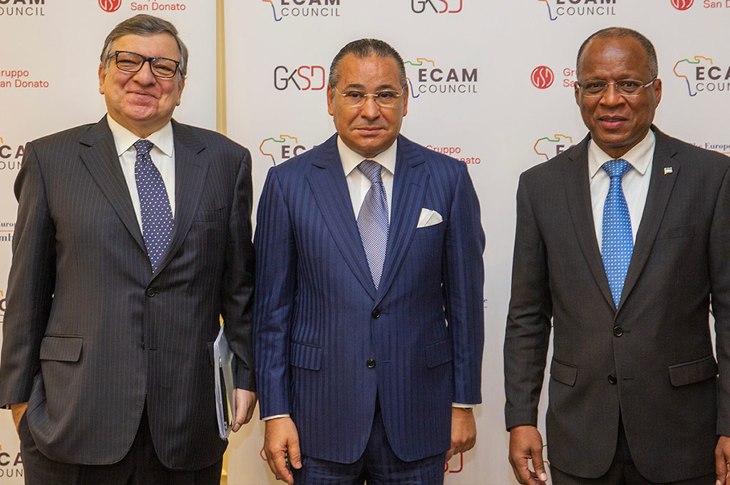 Chairman Kamel Ghribi with H.E. José Barroso, President, GAVI;  H.E. Ulisses Correia e Silva, Prime Minister, Republic of Capo Verde
